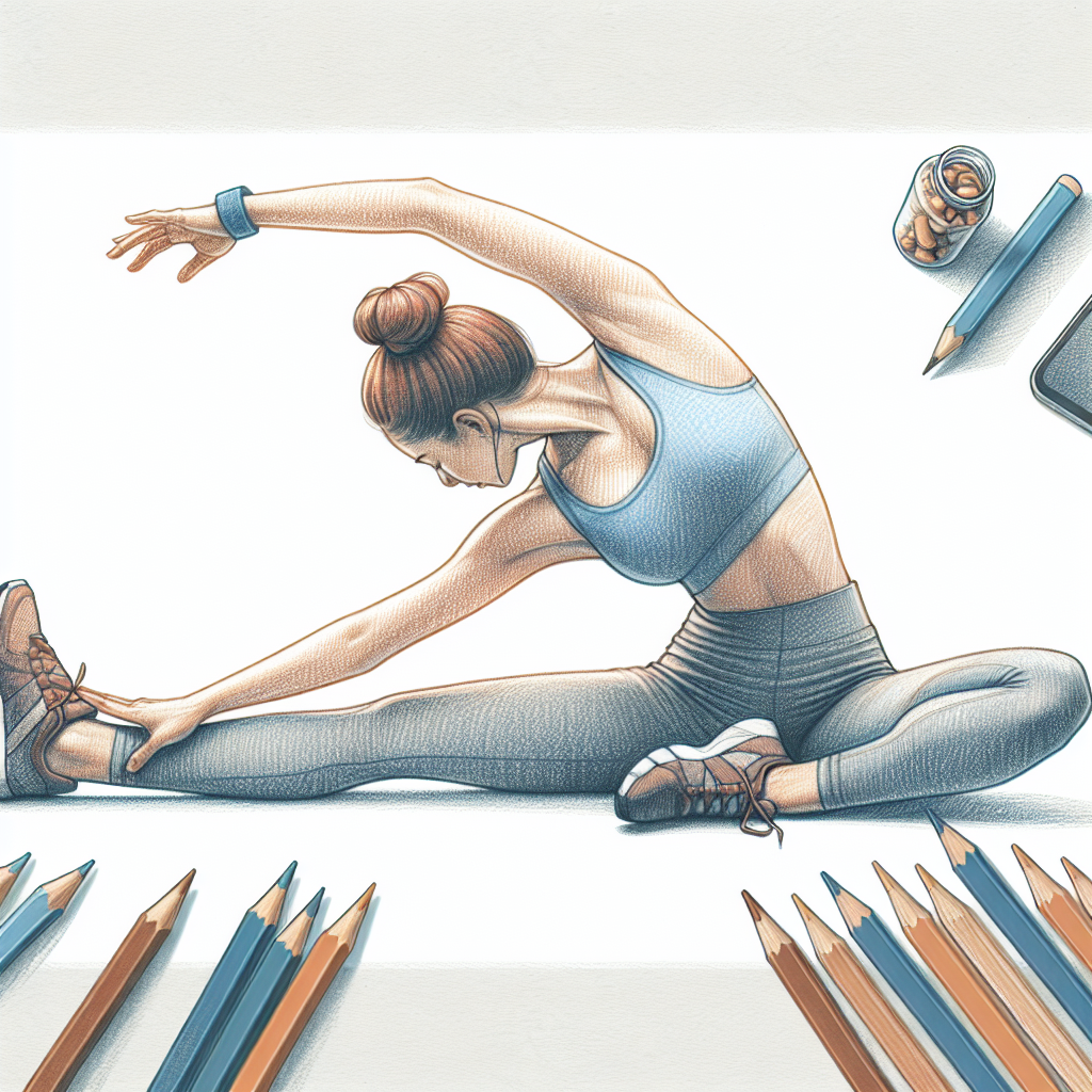 Pastelková ilustrace znázorňující téma: Zdraví a fitness