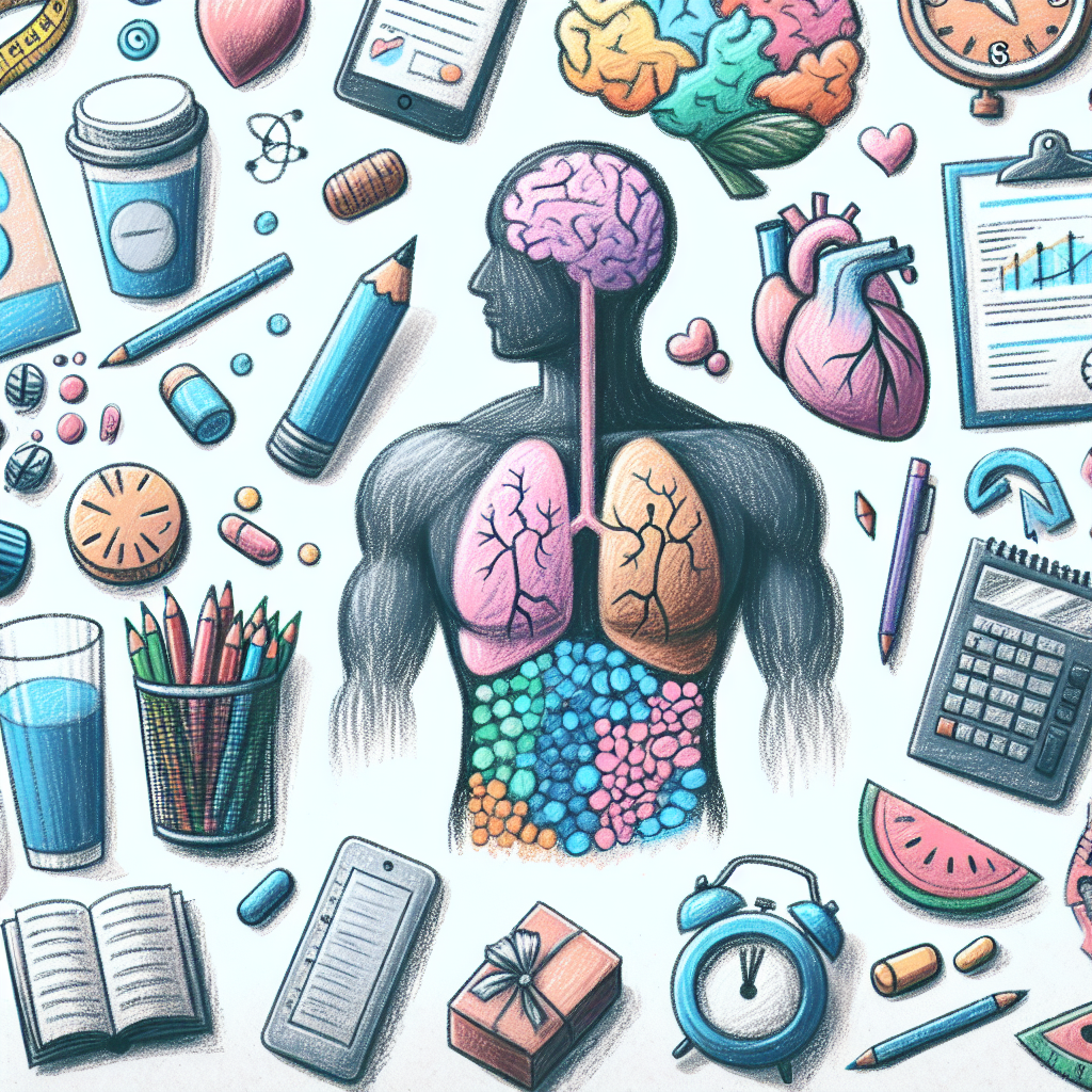 Pastelková ilustrace znázorňující téma: Zdraví a životní styl