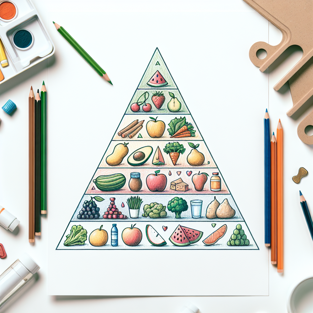 Pastelková ilustrace znázorňující téma: Výživa