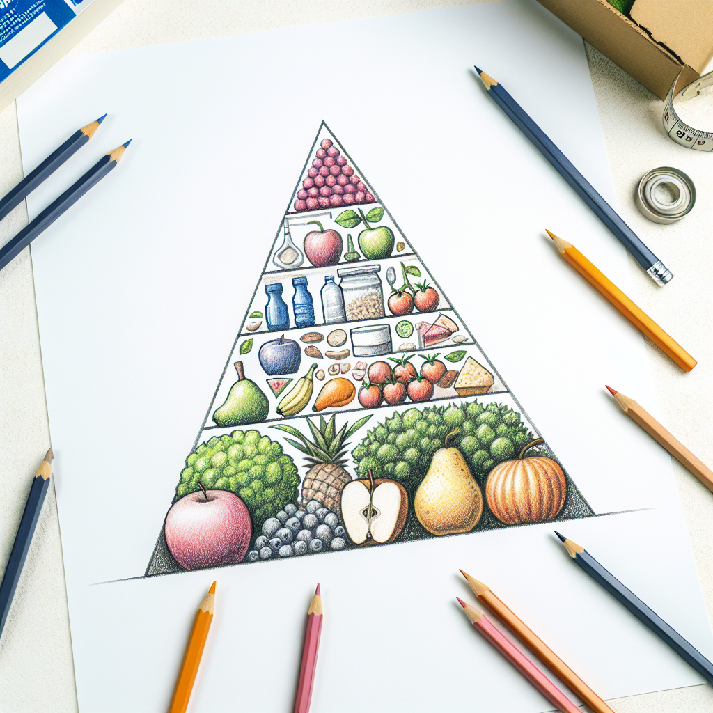 Pastelková ilustrace znázorňující téma: Zdravá výživa