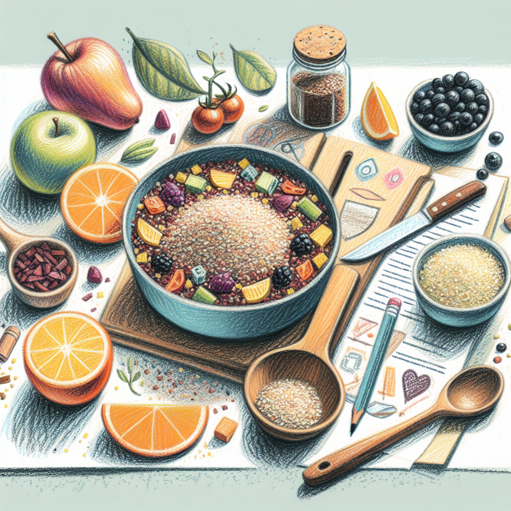 Pastelková ilustrace znázorňující téma: Zdravé vaření
