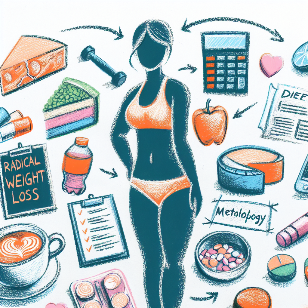 Pastelková ilustrace znázorňující téma: Hubnutí