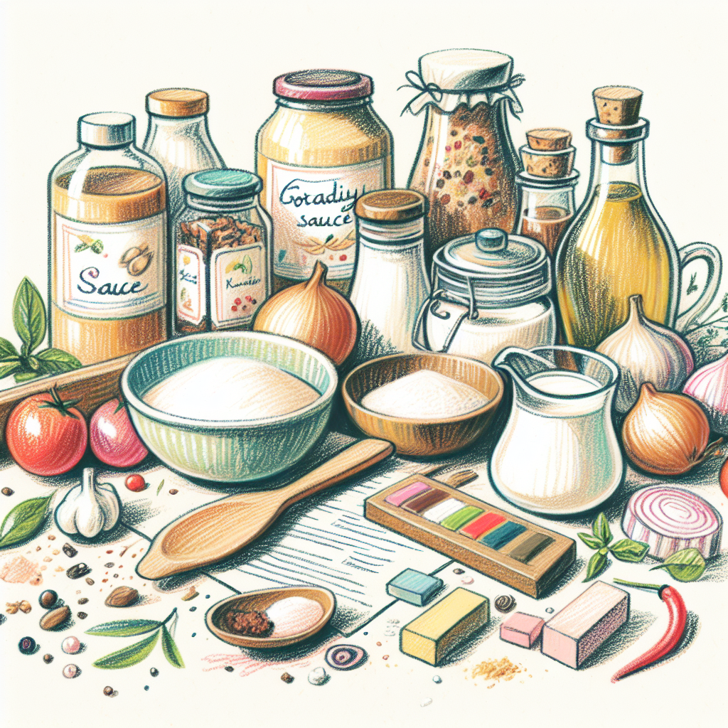 Pastelková ilustrace znázorňující téma: Recepty