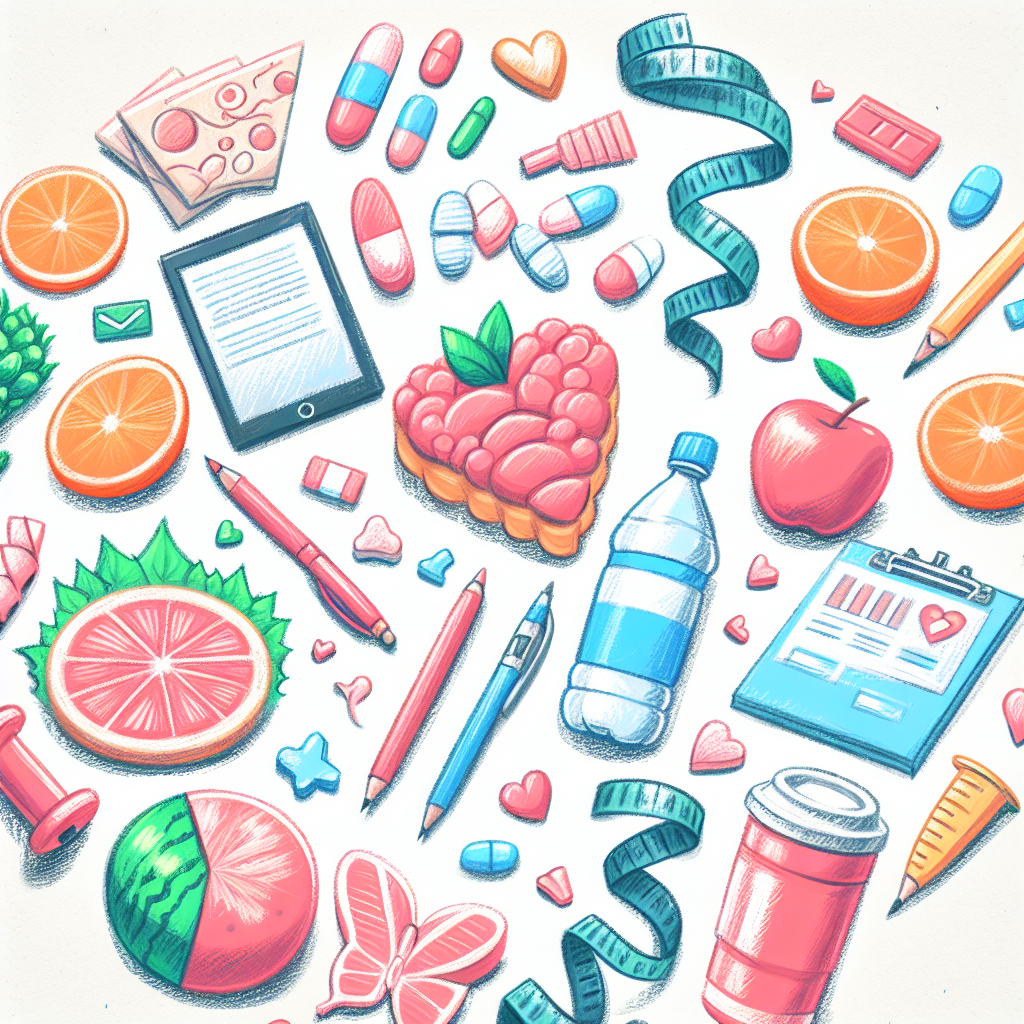 Pastelková ilustrace znázorňující téma: Hubnutí a zdraví