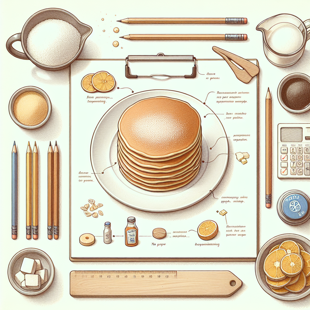 Pastelková ilustrace znázorňující téma: Palačinky