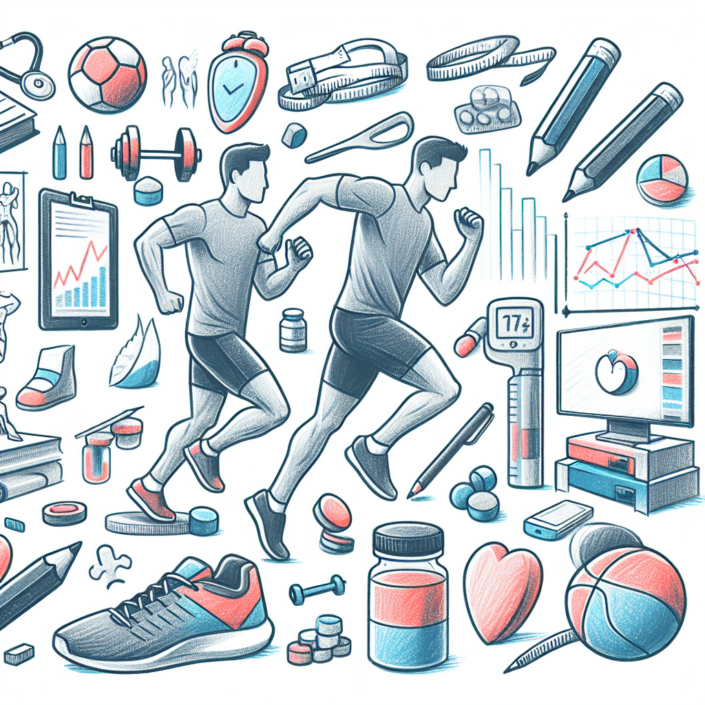 Pastelková ilustrace znázorňující téma: Regenerace sportovců