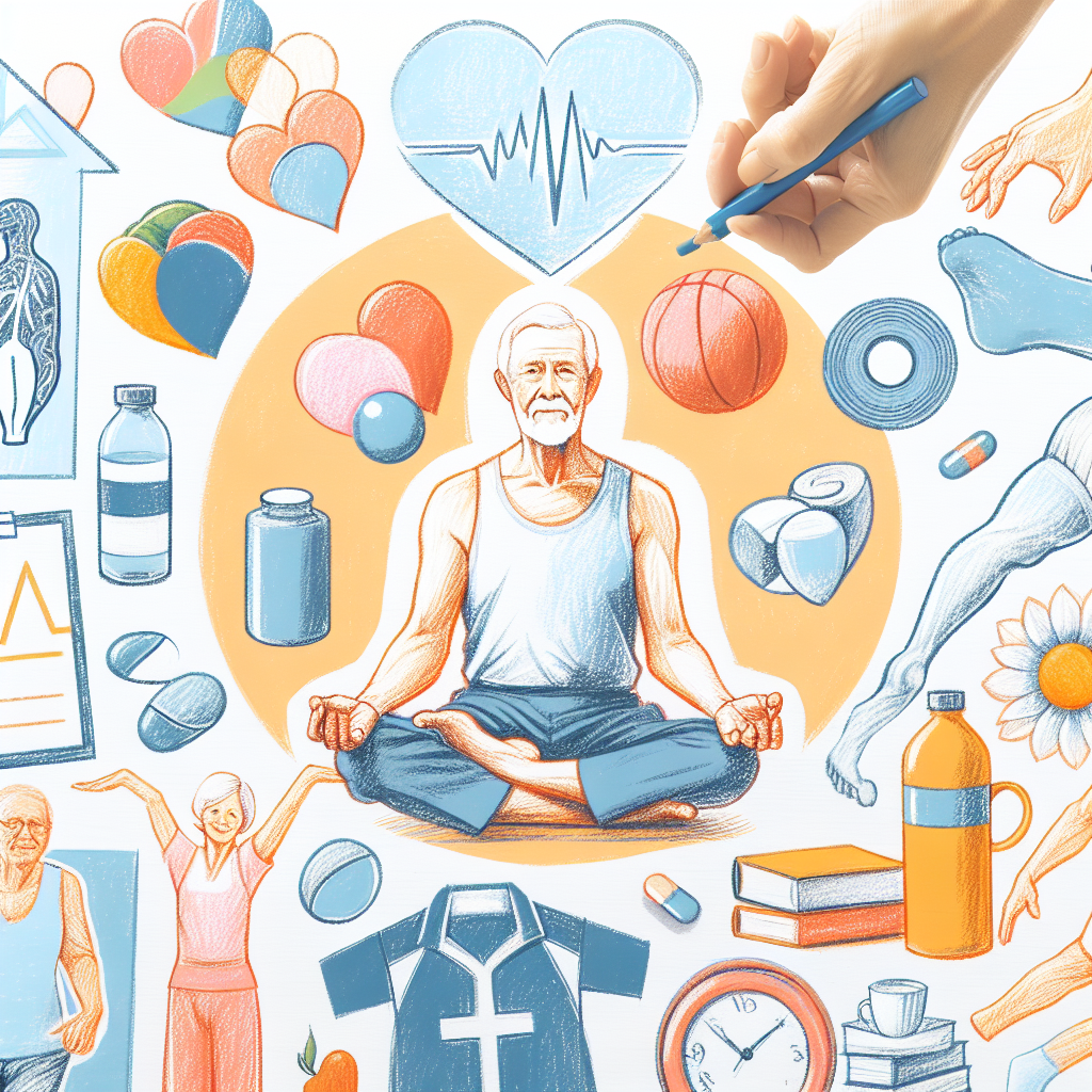 Pastelková ilustrace znázorňující téma: Zdraví a pohoda