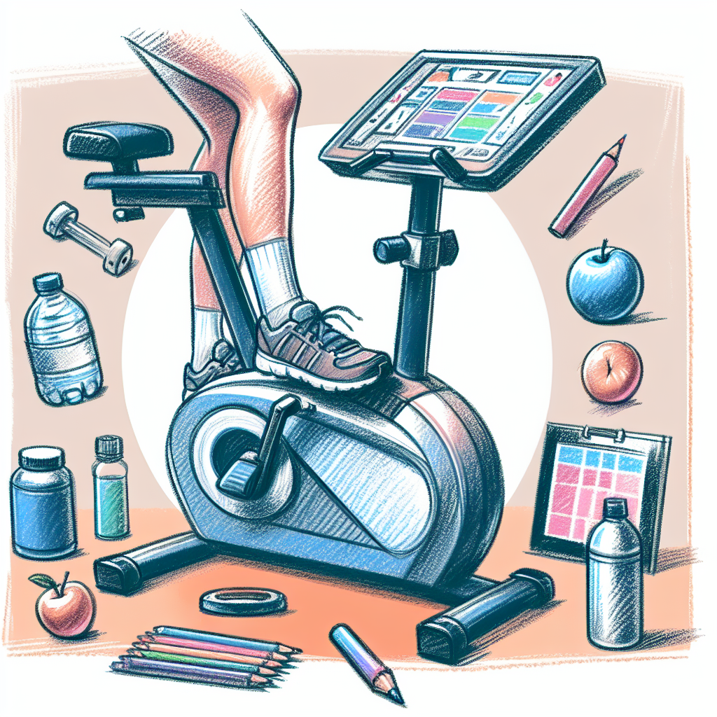Pastelková ilustrace znázorňující téma: Fitness a zdraví