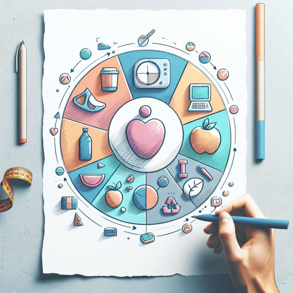 Pastelková ilustrace znázorňující téma: Hubnutí a zdraví