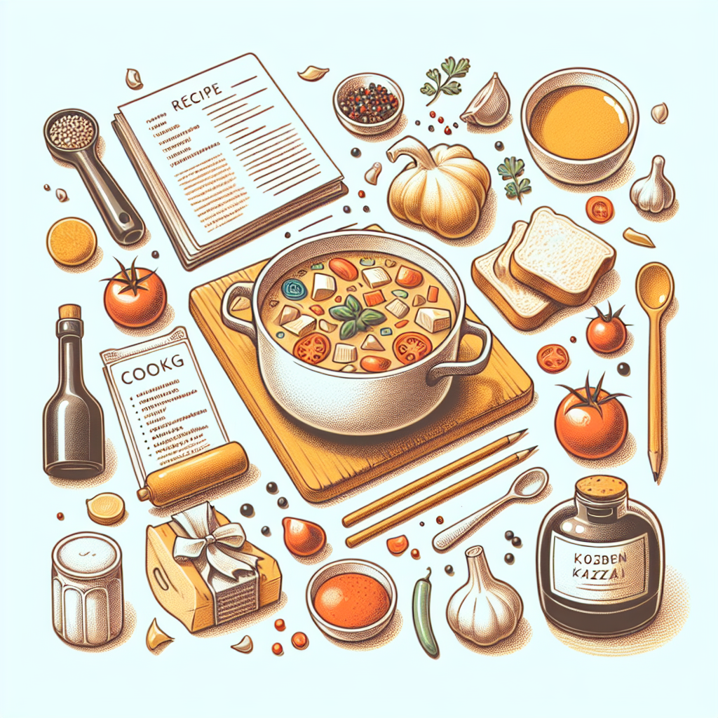 Pastelková ilustrace znázorňující téma: Recepty