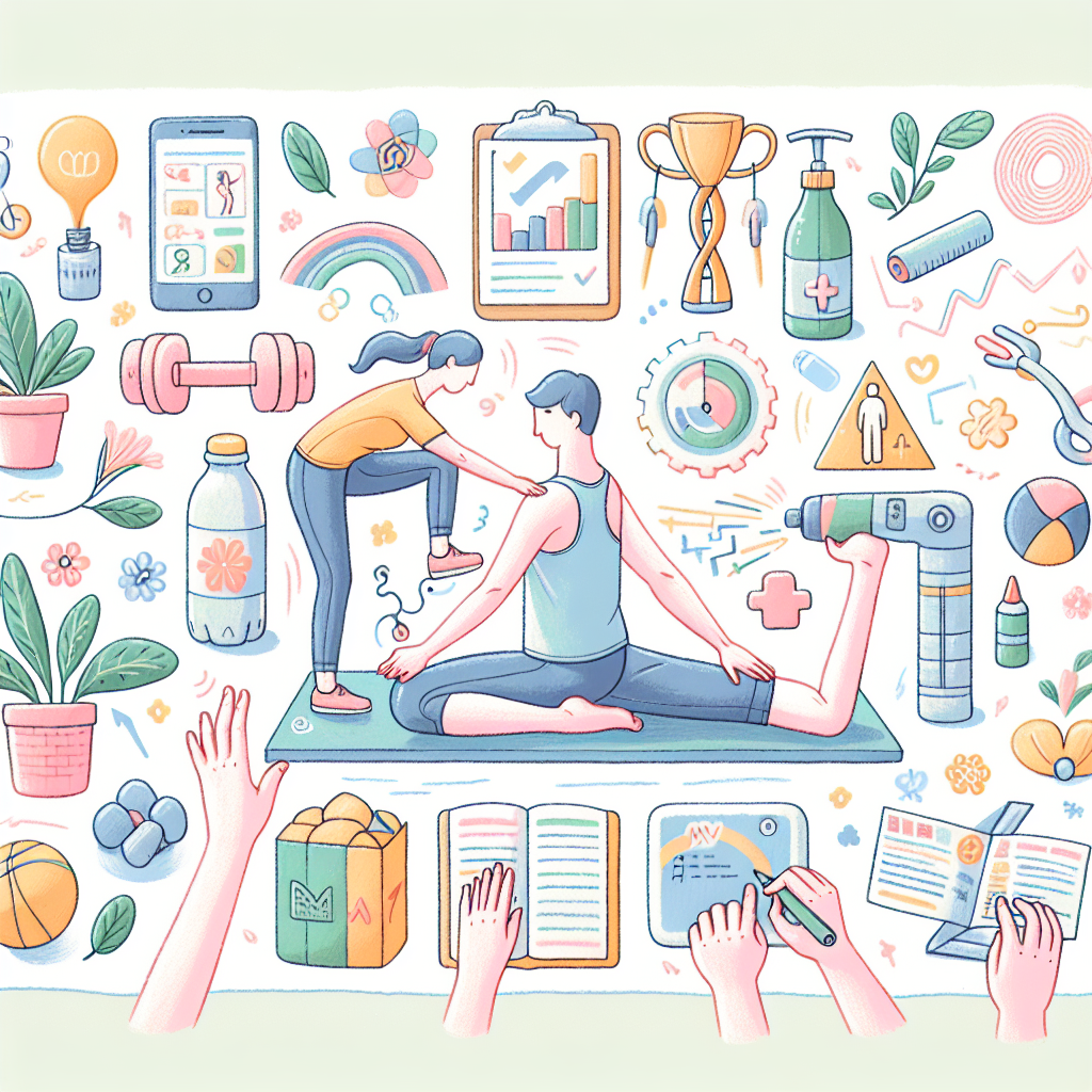 Pastelková ilustrace znázorňující téma: Zdraví a fitness