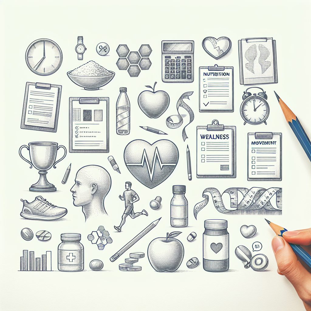 Pastelková ilustrace znázorňující téma: Zdraví a wellness