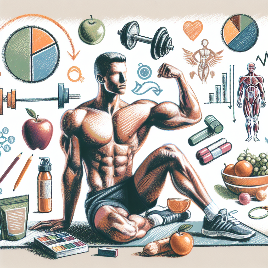 Pastelková ilustrace znázorňující téma: Cvičení a fitness