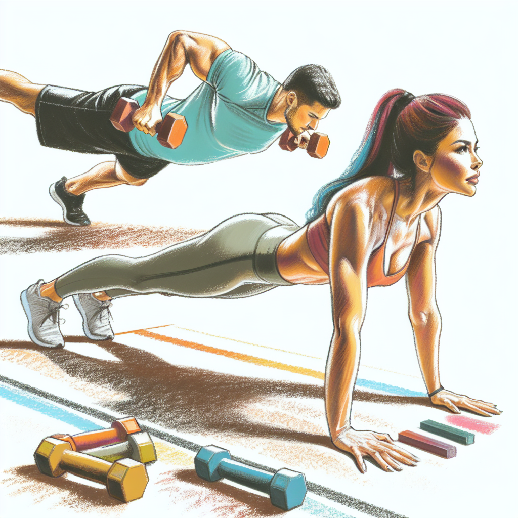 Pastelková ilustrace znázorňující téma: Fitness