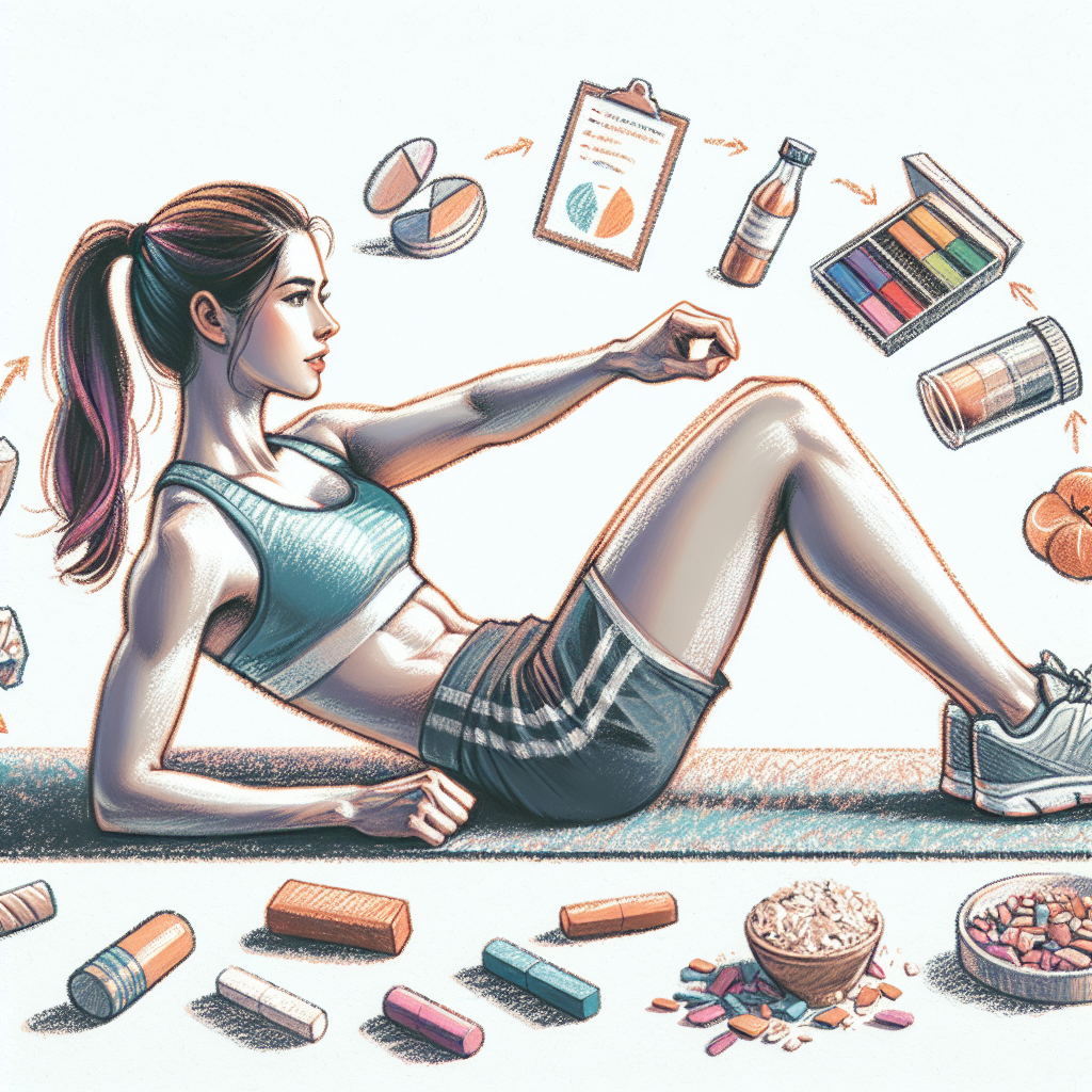Pastelková ilustrace znázorňující téma: Cvičení a zdraví