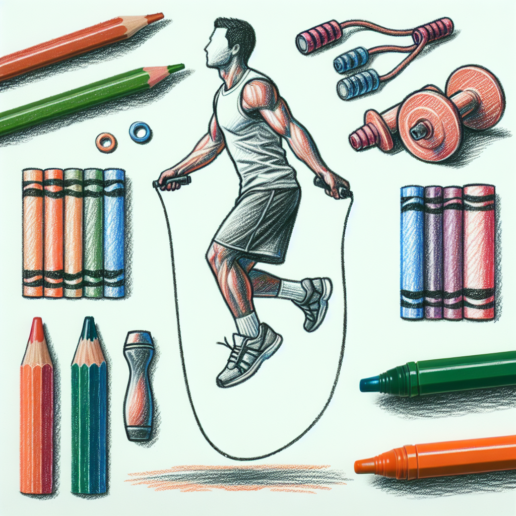 Pastelková ilustrace znázorňující téma: Cvičení a fitness