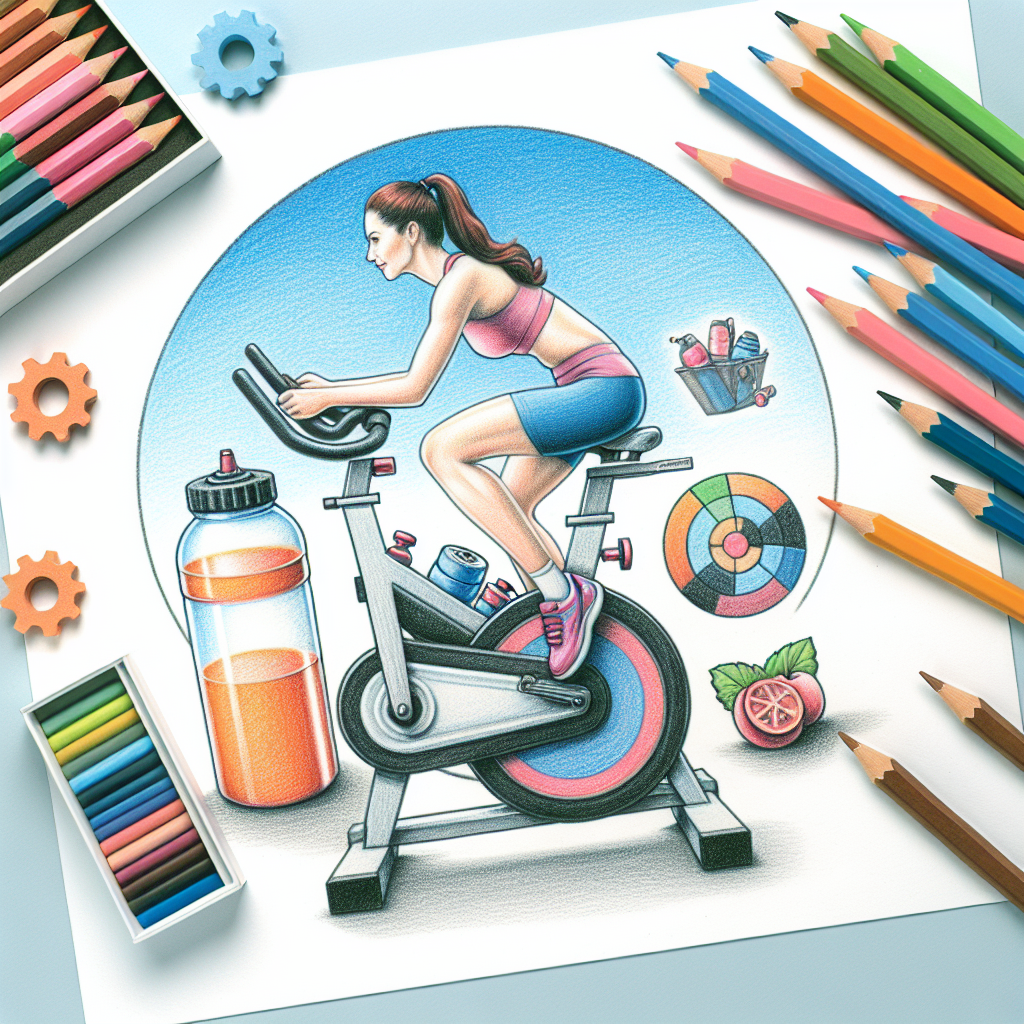 Pastelková ilustrace znázorňující téma: Cvičení a fitness