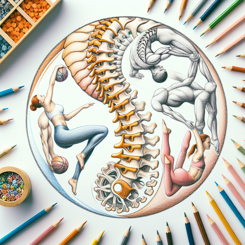 Pastelková ilustrace znázorňující téma: Pohybové zdraví