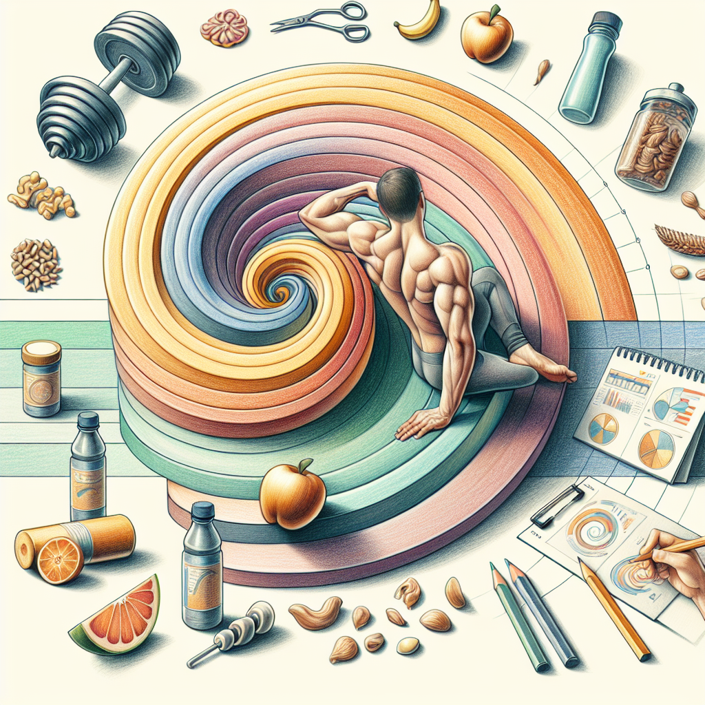 Pastelková ilustrace znázorňující téma: Cvičení a fitness