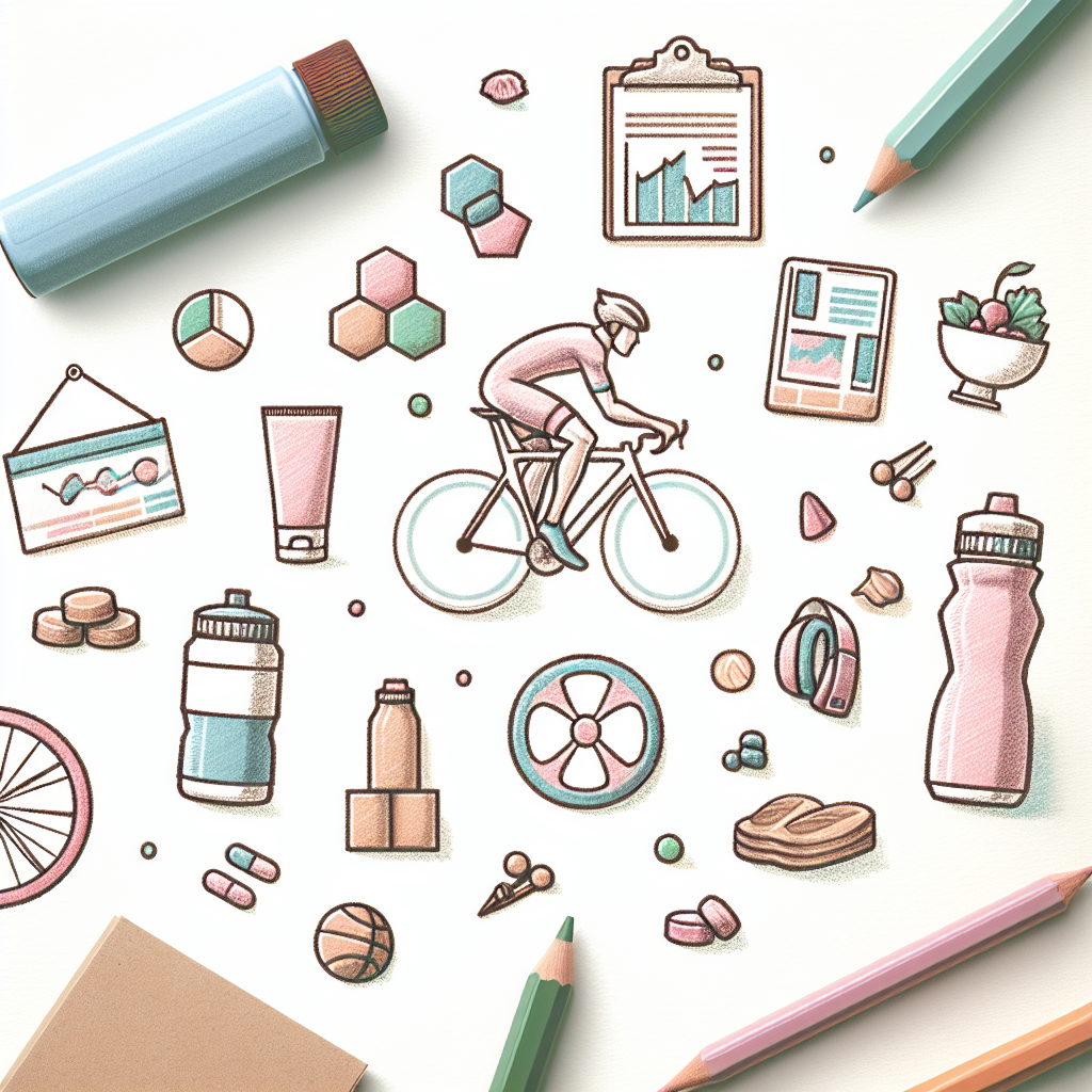 Pastelková ilustrace znázorňující téma: Cyklistika
