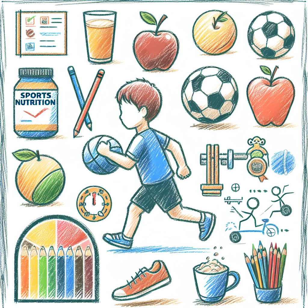 Pastelková ilustrace znázorňující téma: Sportovní výživa
