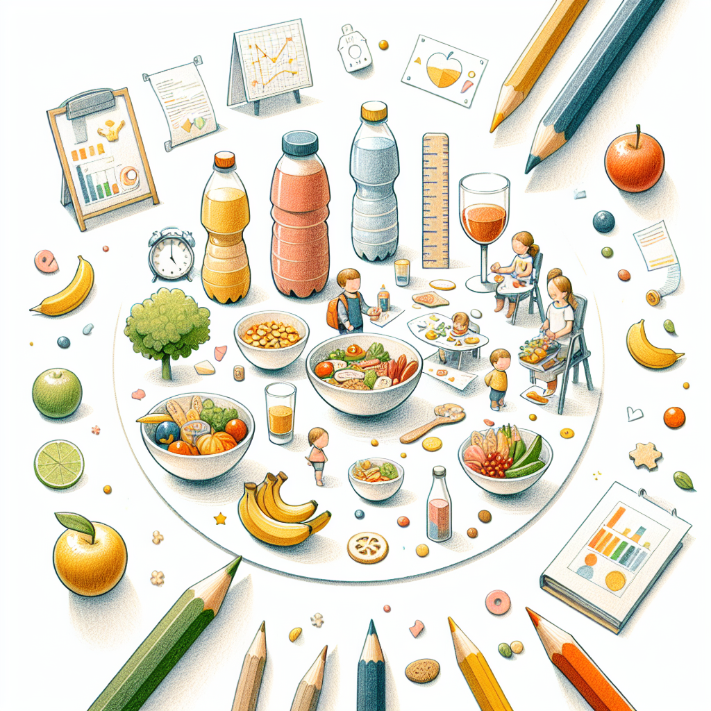 Pastelková ilustrace znázorňující téma: Dětská výživa
