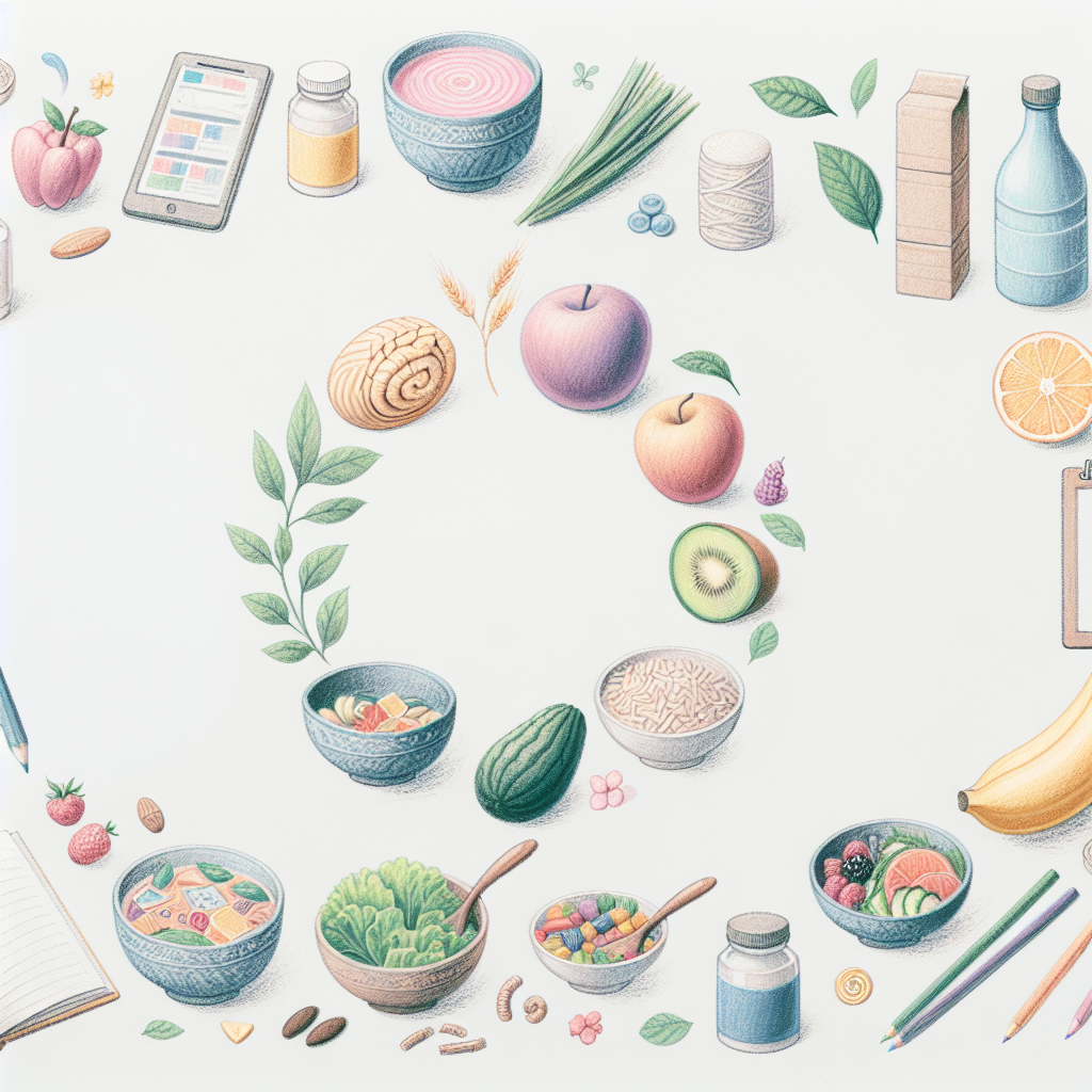 Pastelková ilustrace znázorňující téma: Zdravá strava