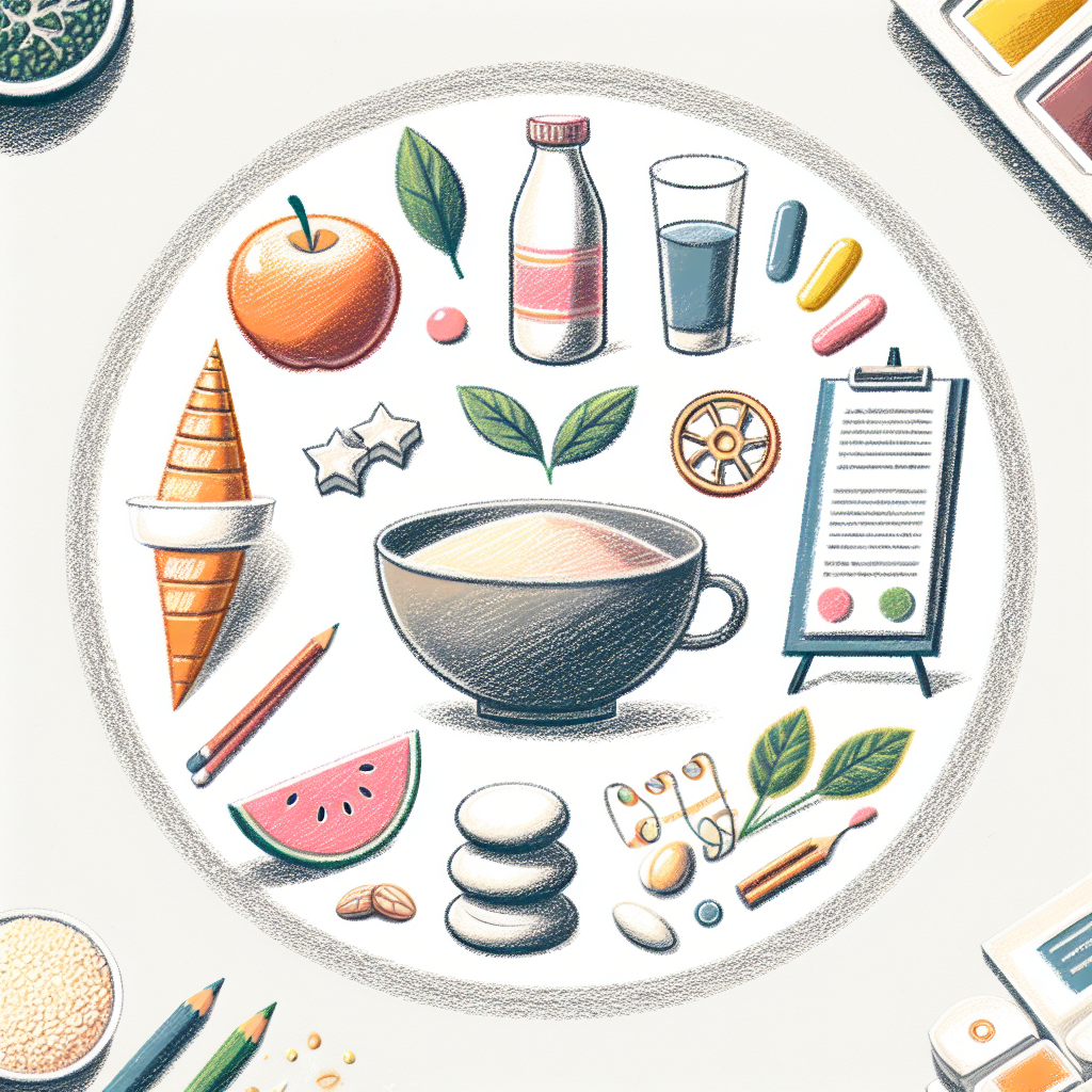 Pastelková ilustrace znázorňující téma: Výživa