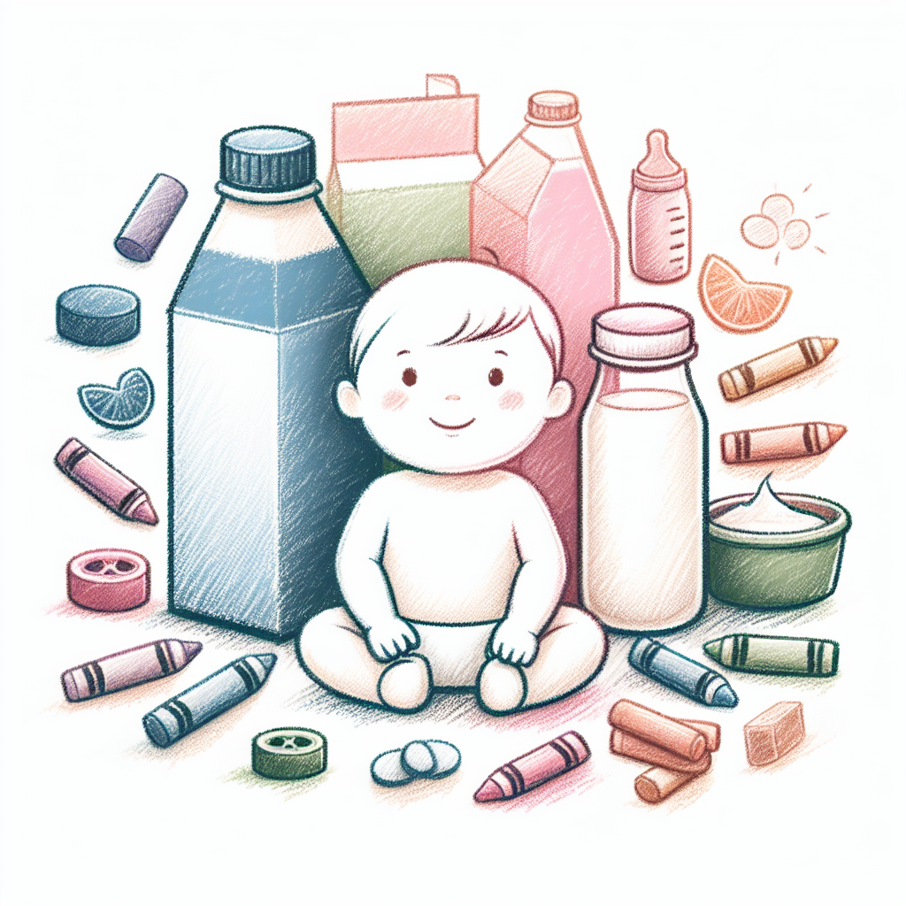 Pastelková ilustrace znázorňující téma: Dětská výživa