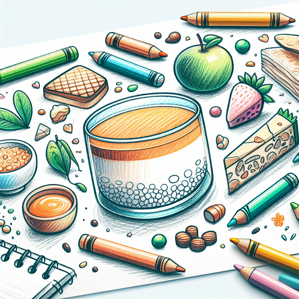 Pastelková ilustrace znázorňující téma: Zdravé stravování