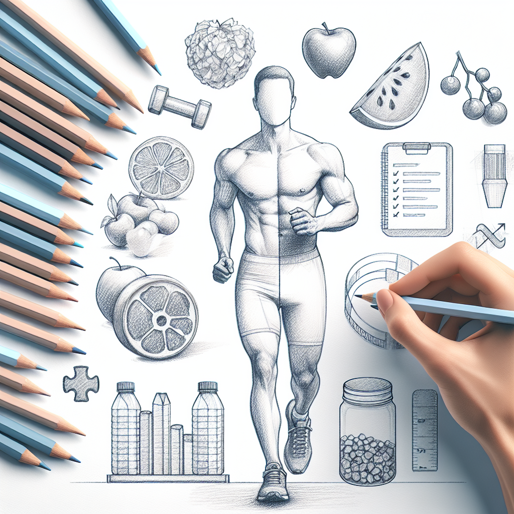 Pastelková ilustrace znázorňující téma: Cvičení a fitness