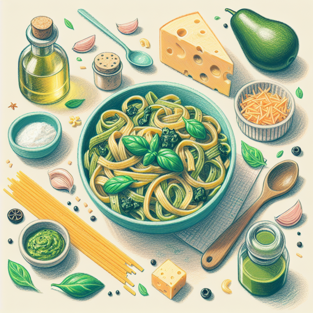 Pastelková ilustrace znázorňující téma: Recepty