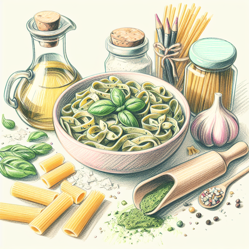 Pastelková ilustrace znázorňující téma: Recepty