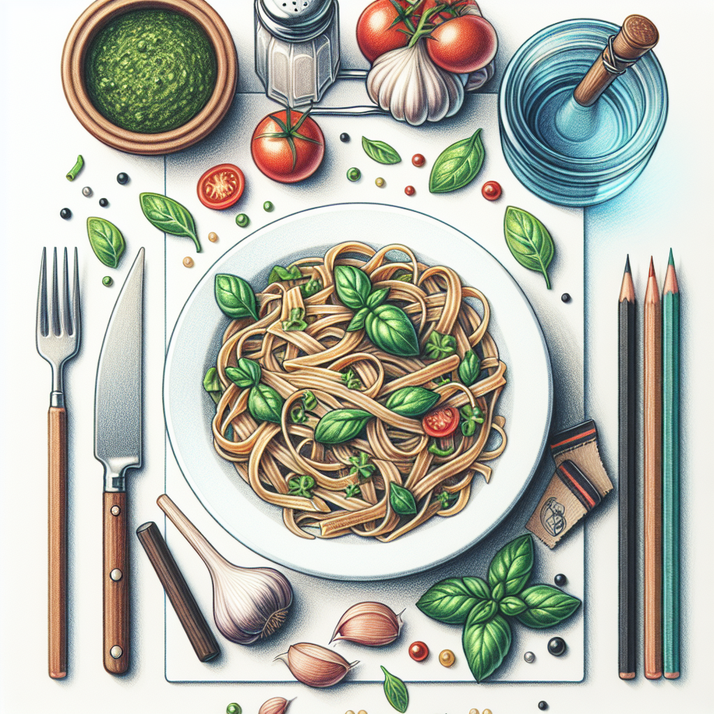 Pastelková ilustrace znázorňující téma: Recepty