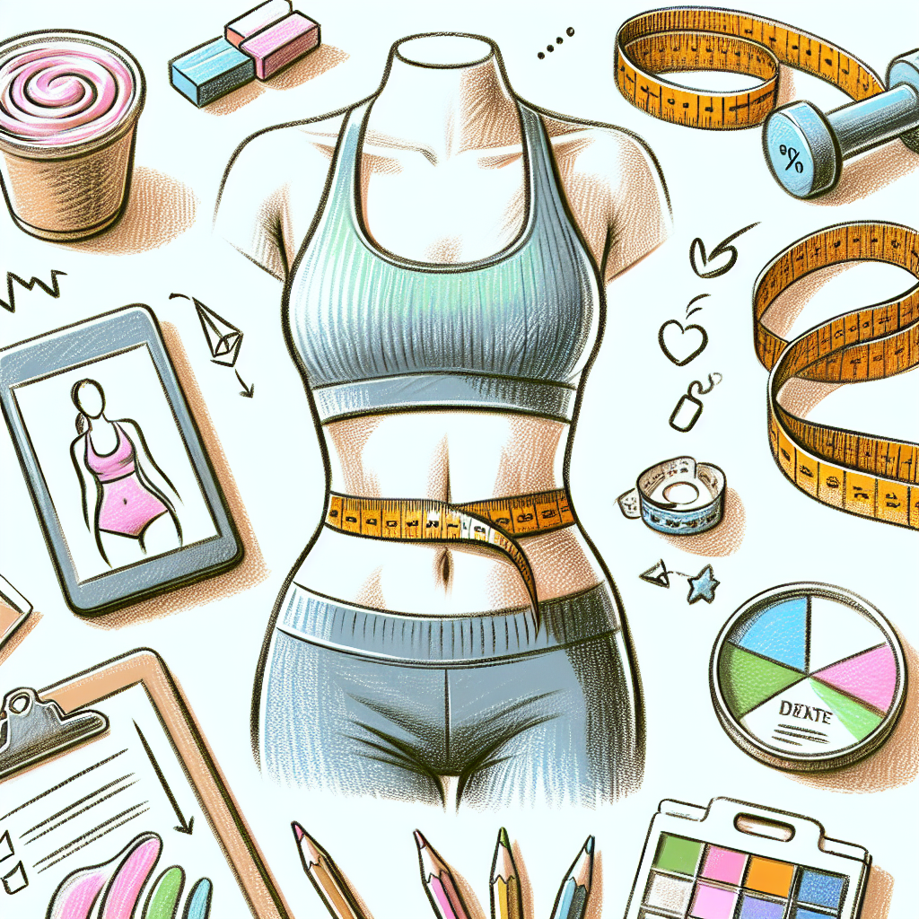 Pastelková ilustrace znázorňující téma: Hubnutí