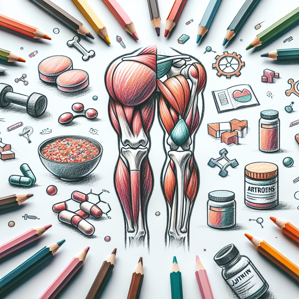 Pastelková ilustrace znázorňující téma: Kloubní výživa