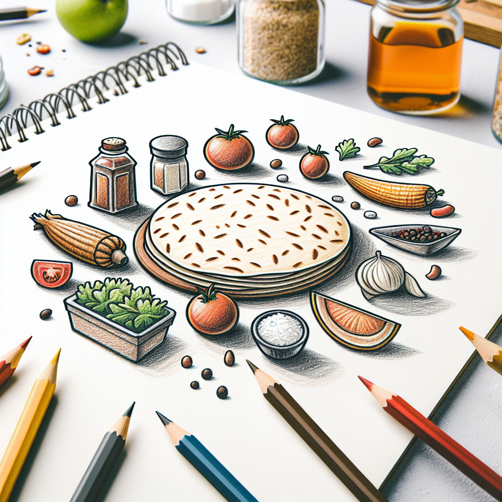 Pastelková ilustrace znázorňující téma: Recepty