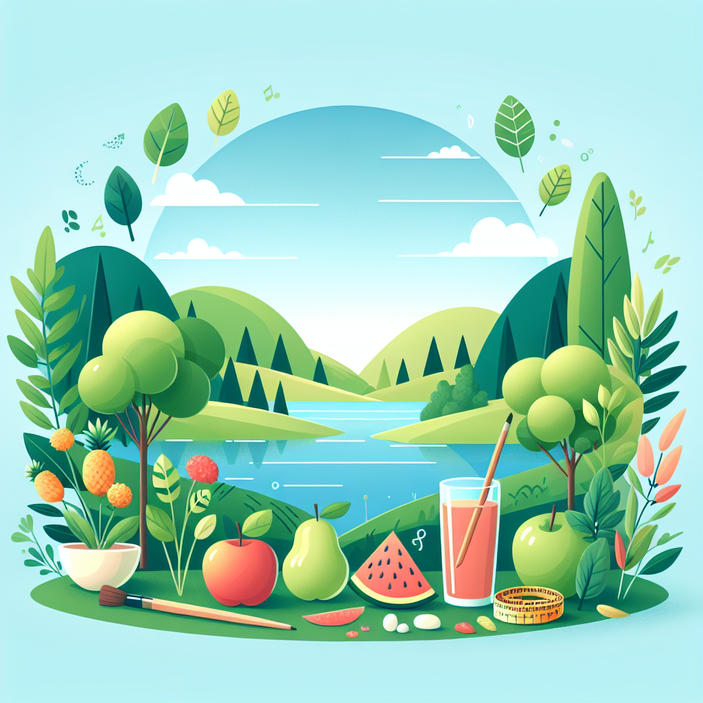Ilustrace znázorňující téma: Zdraví a wellness