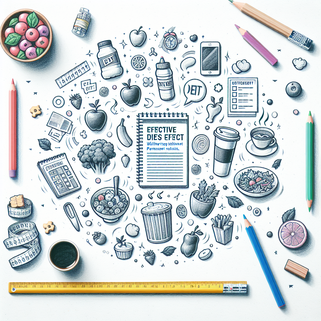 Pastelková ilustrace znázorňující téma: Diety a hubnutí