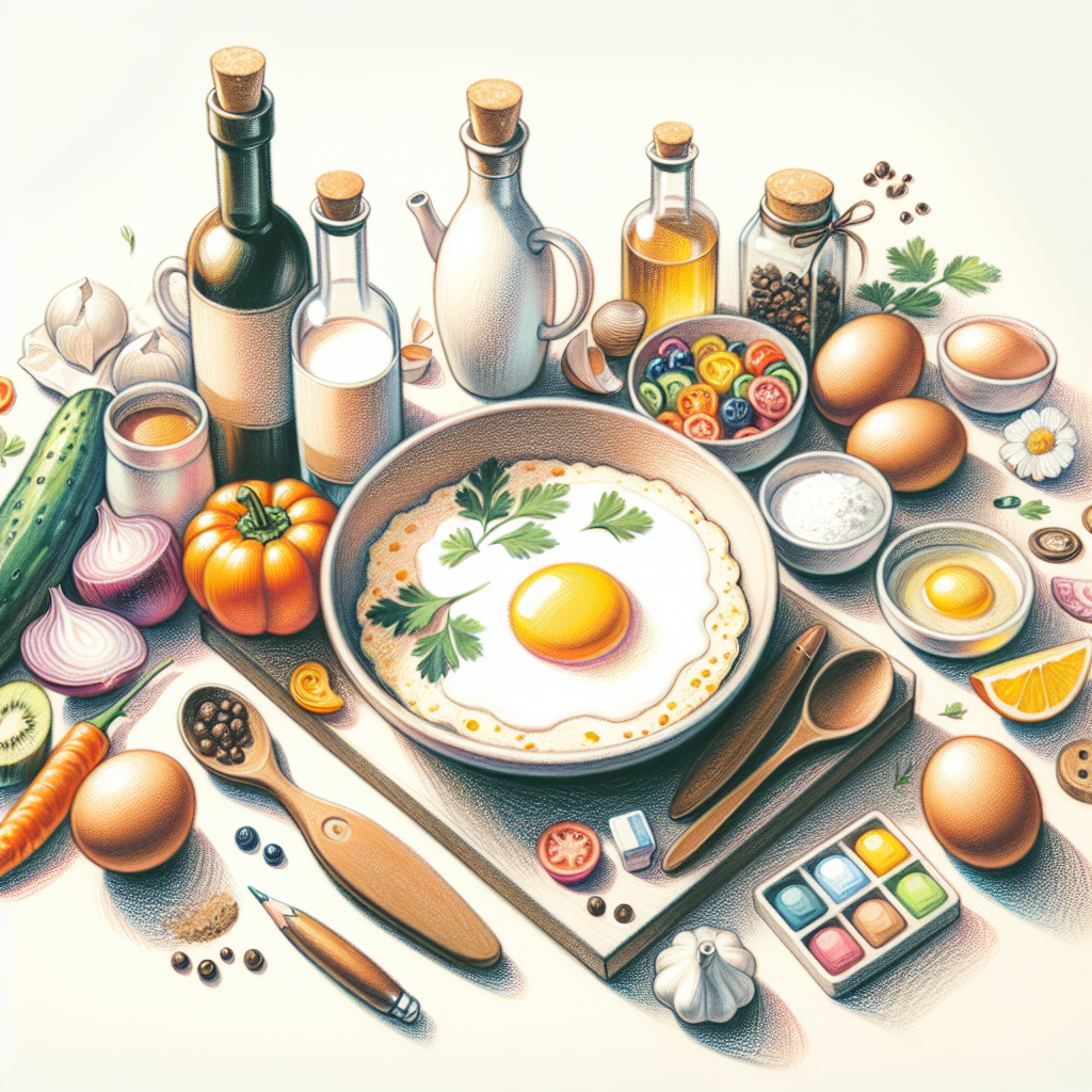 Pastelková ilustrace znázorňující téma: Recepty
