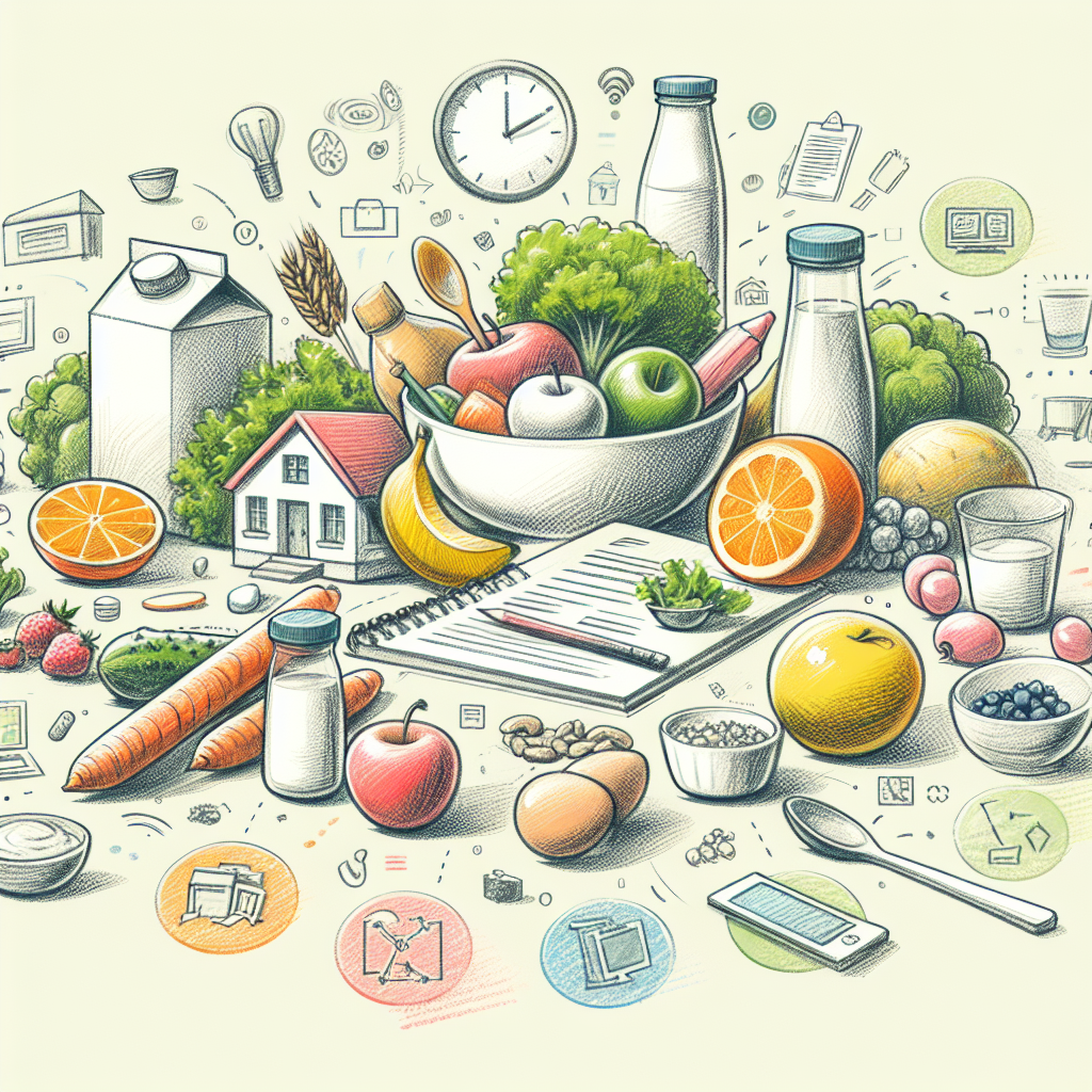 Pastelková ilustrace znázorňující téma: Vaření a výživa