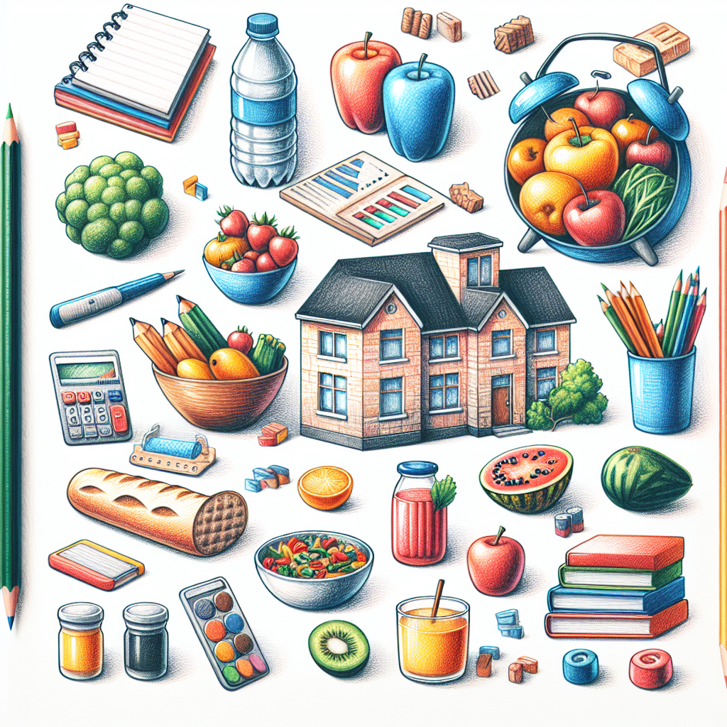 Pastelková ilustrace znázorňující téma: Vaření pro studenty