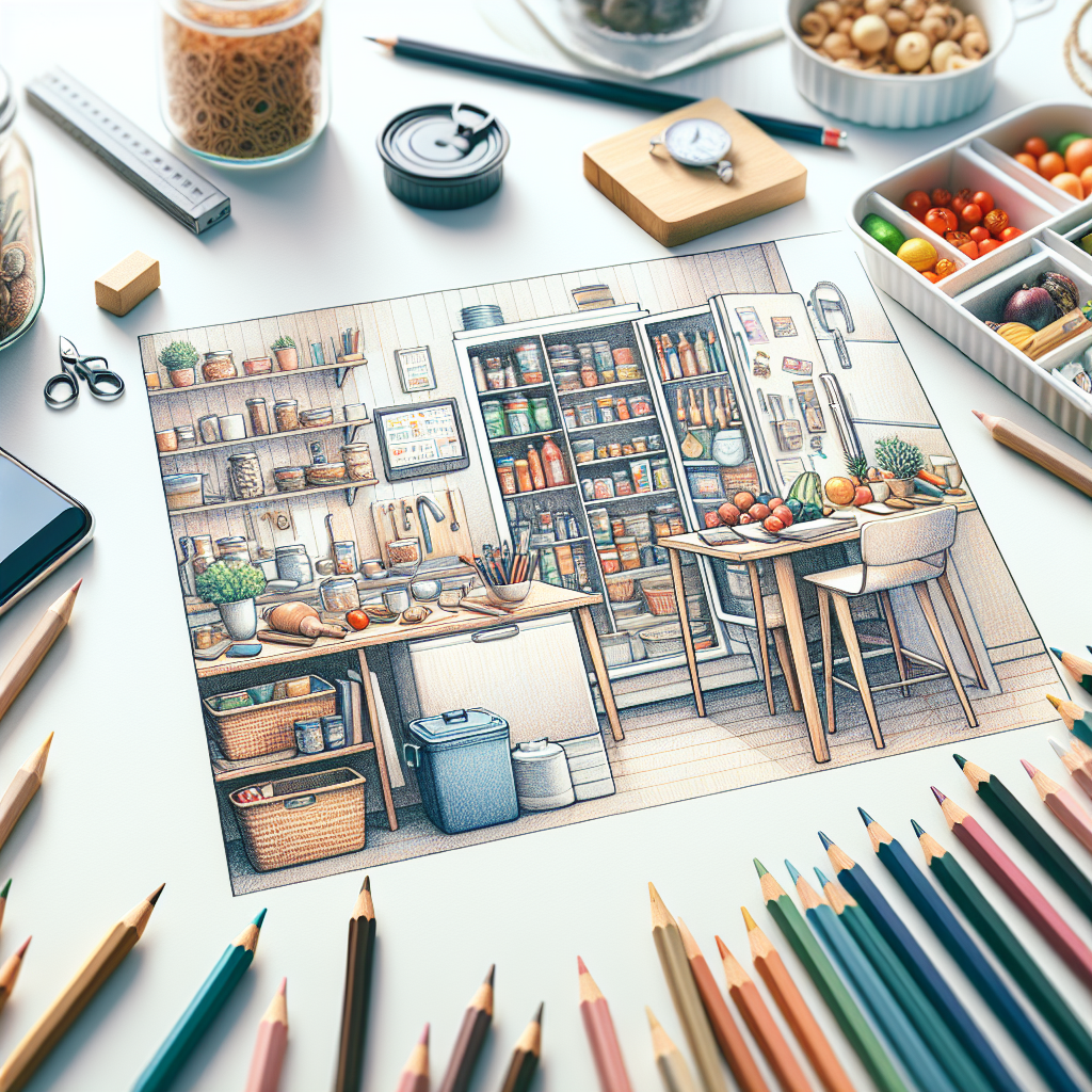 Pastelková ilustrace znázorňující téma: Vaření