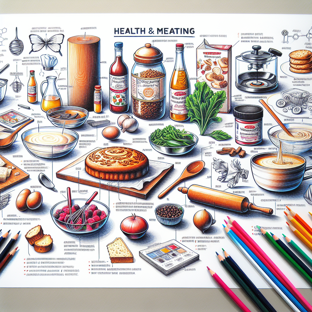 Pastelková ilustrace znázorňující téma: Vaření a pečení