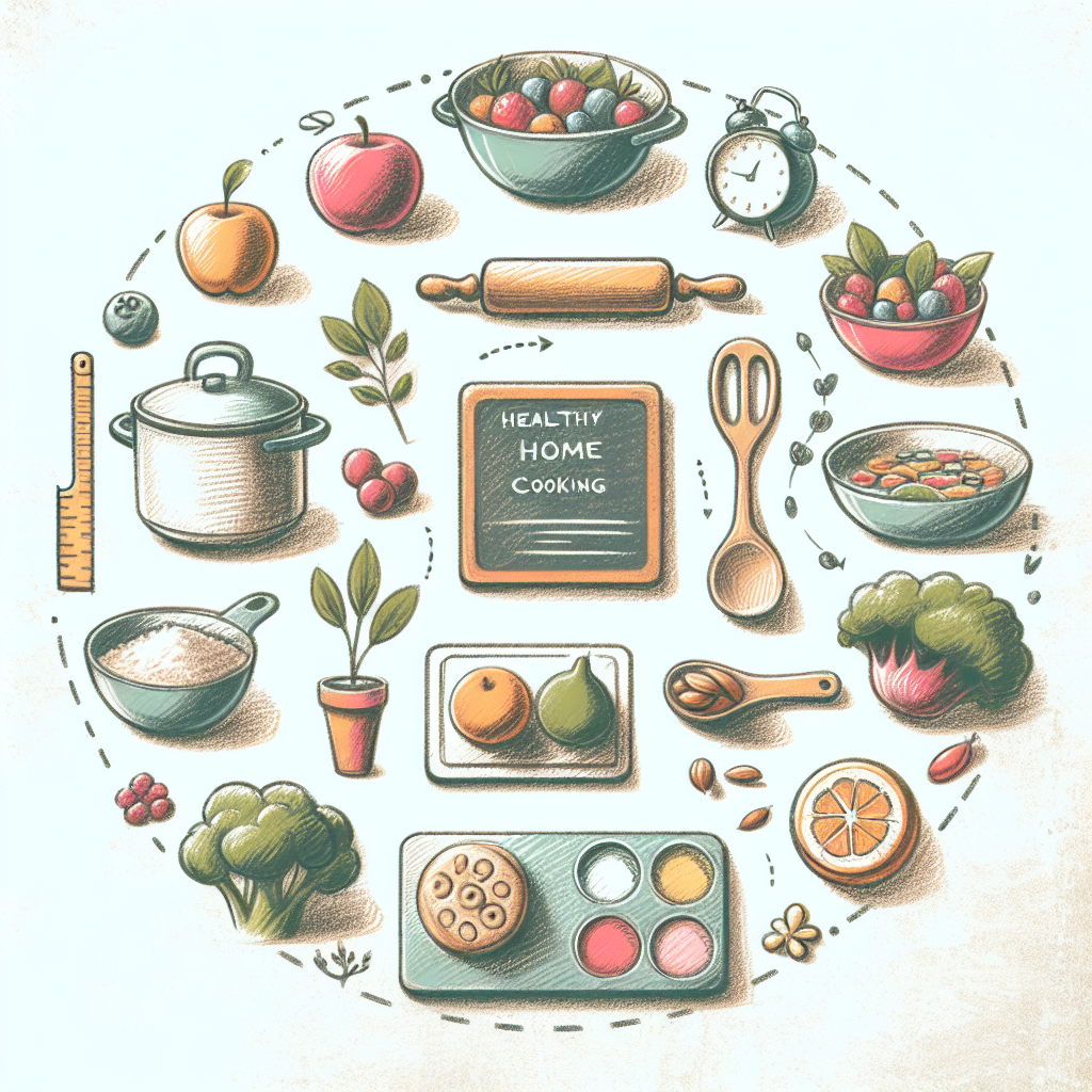 Pastelková ilustrace znázorňující téma: Vaření