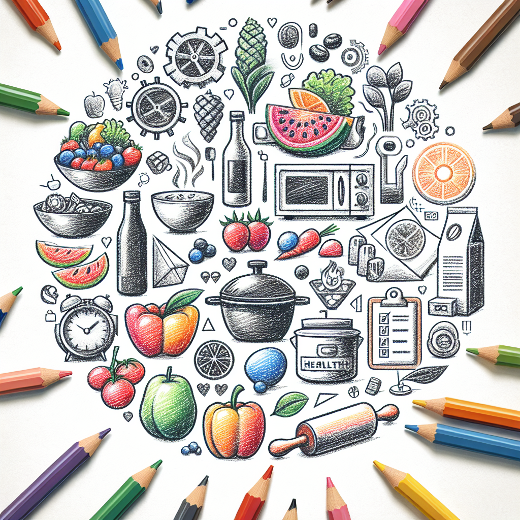 Pastelková ilustrace znázorňující téma: Vaření