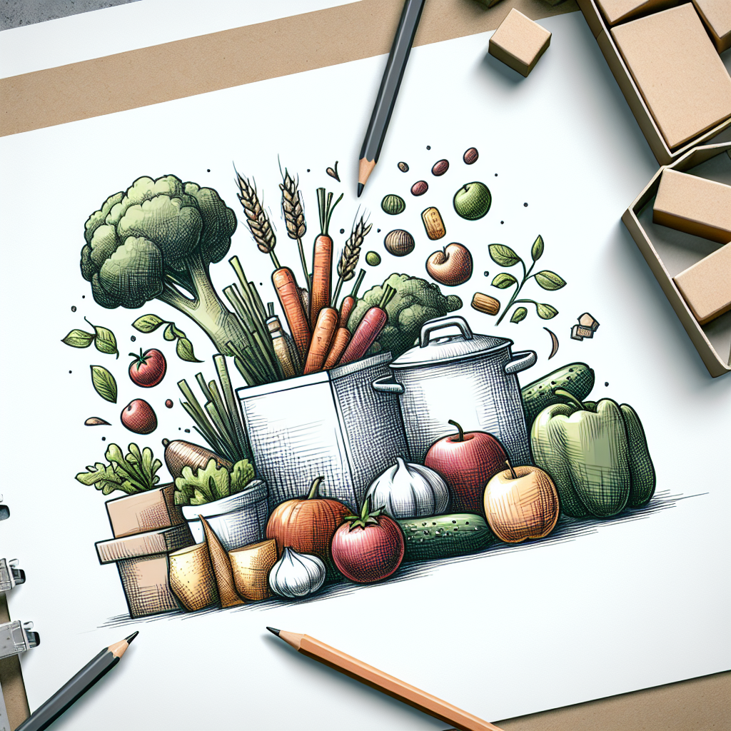 Pastelková ilustrace znázorňující téma: Zdravé vaření