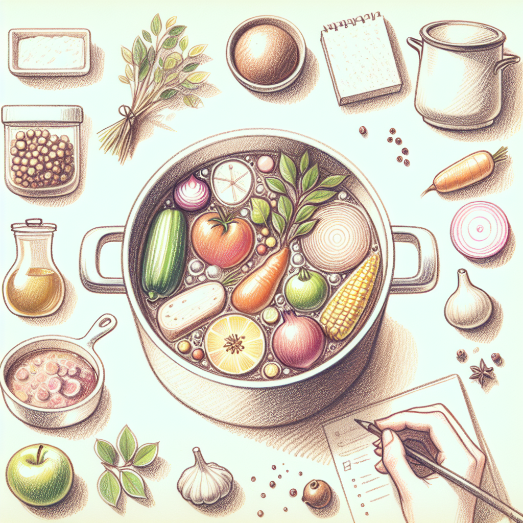 Pastelková ilustrace znázorňující téma: Vaření