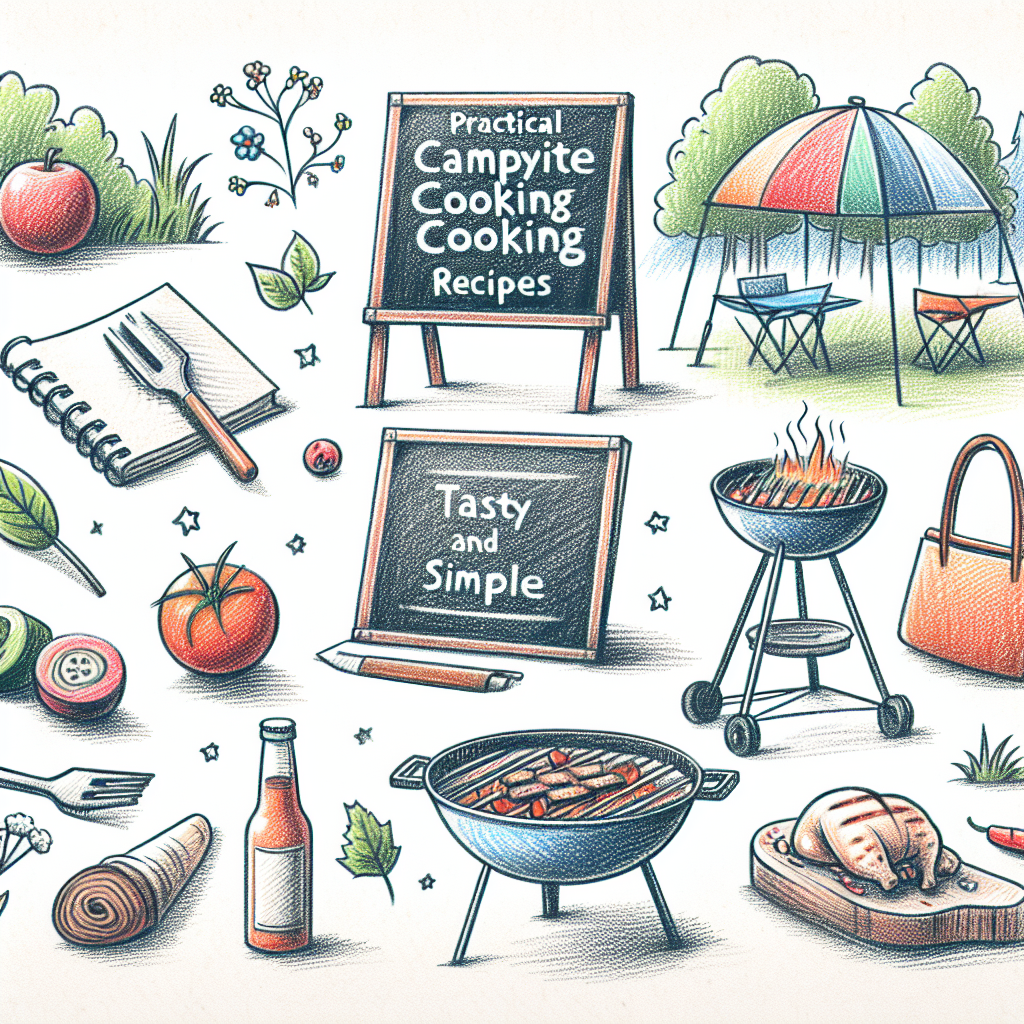 Pastelková ilustrace znázorňující téma: Vaření v přírodě