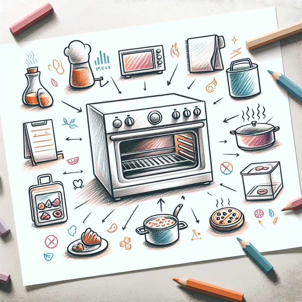 Pastelková ilustrace znázorňující téma: Vaření